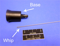 Replacement whip and/or base loading assembly